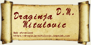 Draginja Mitulović vizit kartica